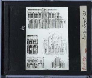 Toulose, St. Sernin,Clermont Ferrand, Notre Dame du Port,Conques, Ste-Foy de Conques,Châtel-Montagne, Notre Dame
