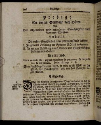 Predigt Am vierten Sonntage nach Ostern