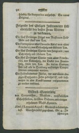 Bildniß-Sammlung