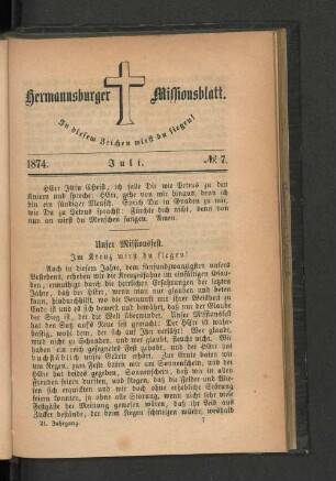 No. 7. Juli. 1874.