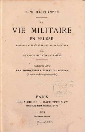 La vie militaire en Prusse, 2