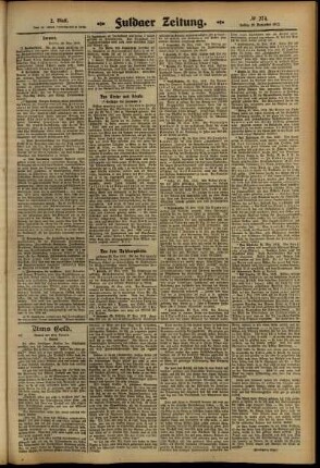 Zweite Ausgabe vom Freitag, den 29. November 1912.