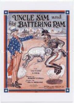 Amerikanisches, antideutsches Musikstück aus dem ersten Weltkrieg (Nachdruck)
