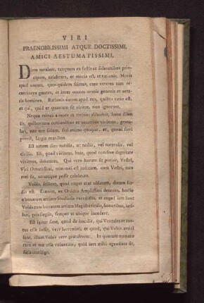 Viri praenobilissimi atque doctissimi, amici aestumatissimi,