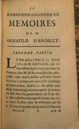 Memoires De Messire Robert Arnauld D'Andilly : Ecrits par lui-même, 2