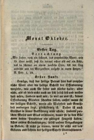 Tägliches Himmelsbrod der Seele oder kurze Betrachtungen auf alle Tage des Jahres : (Manna animae), 4. Die Monate Oktober, November und Dezember enthaltend