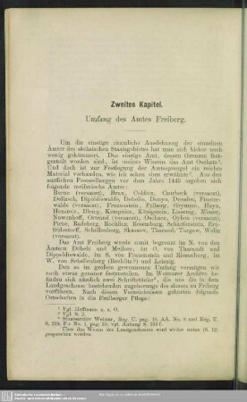 Zweites Kapitel. Umfang des Amtes Freiberg