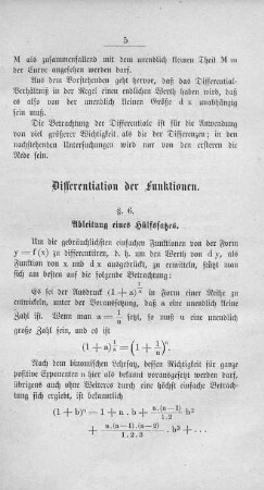 Differentiation von Funktionen.