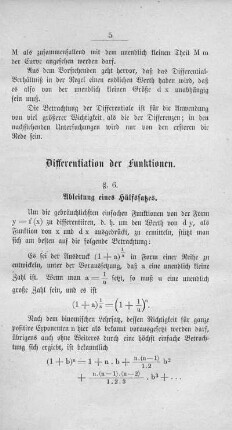 Differentiation von Funktionen.