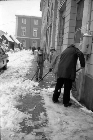 Schneeräumung in der Innenstadt