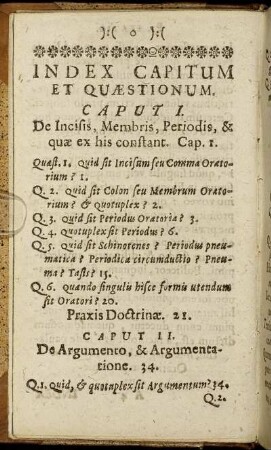 Index Capitum Et Quæstionum.