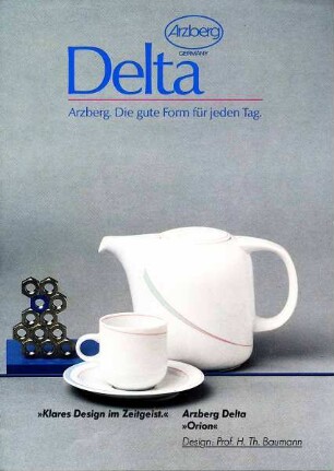 Produktprospekt "Arzberg Delta" mit Dekor "Orion"