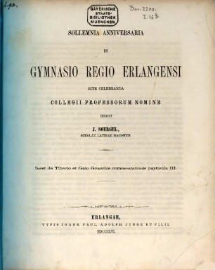 De Tiberio et Gaio Gracchis commentationis particula ..., 3