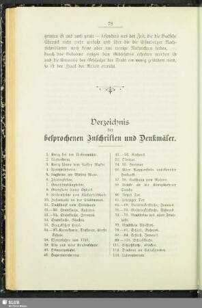 Verzeichnis der besprochenen Inschriften und Denkmäler
