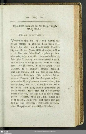 Charlotte Reinicke an den Regierungs-Rath Richter