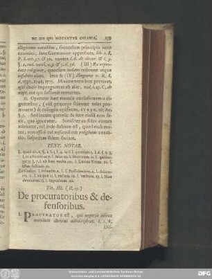 Tit. III. (II. 13.) De procuratoribus & defensoribus.