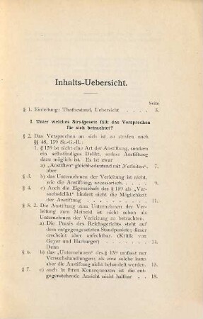Anstiftung zum Unternehmen der Verleitung zum Meineide : ein praktischer Fall