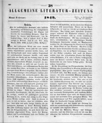 Gluge, G.: Atlas der pathologischen Anatomie. Oder bildliche Darstellung und Erläuterung der vorzüglichsten krankhaften Veränderungen der Organe und Gewebe des menschlichen Körpers. Zum Gebrauche für Ärzte und Studierende. Jena: Mauke 1845-46