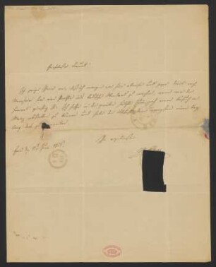 Brief an Franz Schott und B. Schott's Söhne : 11.06.1856