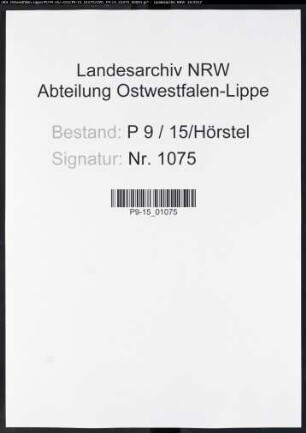 Sterberegister Standesamt Hörstel
