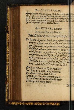 Der CXXXII. Psalm.