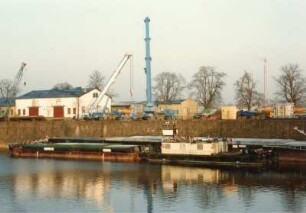 Dresden-Friedrichstadt. Alberthafen, aufgenommen Dezember 1992