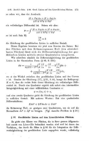 § 88. Geodätische Linien auf den Liouville'schen Flächen.