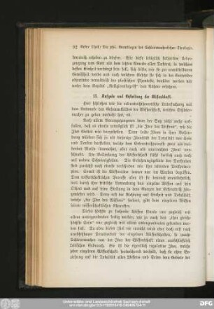 13. Aufgabe und Gestaltung der Wissenschaft.