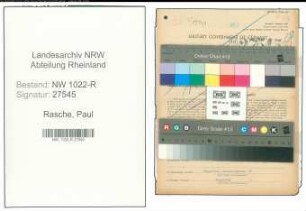 Entnazifizierung Paul Rasche , geb. 19.01.1888 ()