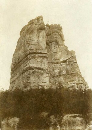 Sächsische Schweiz. Schrammsteine, Falkenstein. Schusterweg (Schwierigkeit III)
