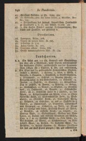 142-145, Landcharten.