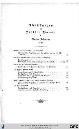 Abbildungen im Zweiten Bande.