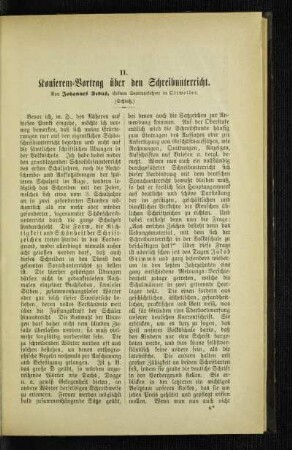 Konferenz-Vortrag über den Schreibunterricht : (Schluß)