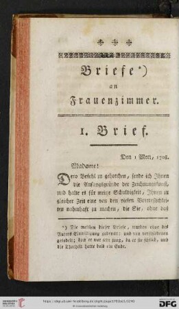 Briefe an Frauenzimmer