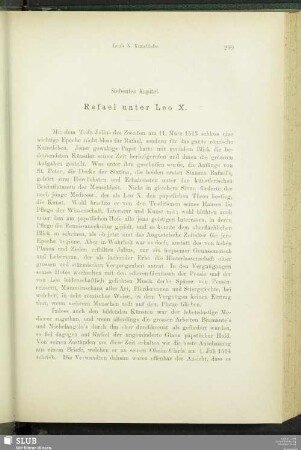 Siebentes Kapitel. Rafael unter Leo X.