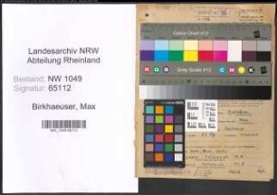 Entnazifizierung Max Birkhaeuser , geb. 06.11.1898 (Spediteur)