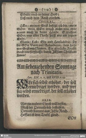 Am siebenzehenden Sonntage nach Trinitatis