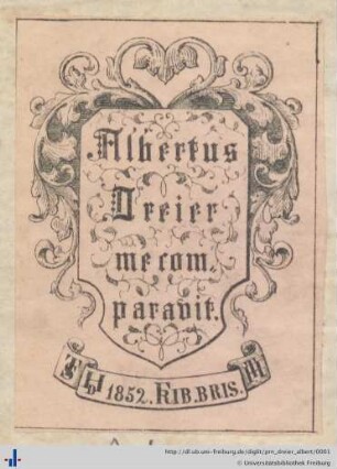 [Provenienz]: Dreier, Albert