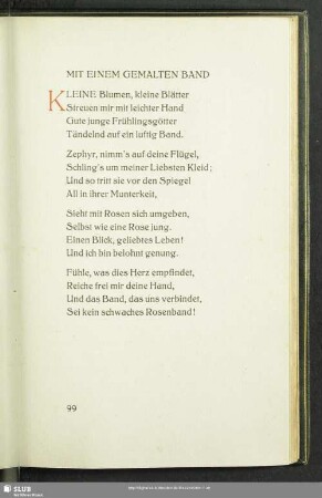 Mit einem gemalten Band