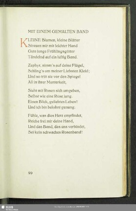 Mit einem gemalten Band