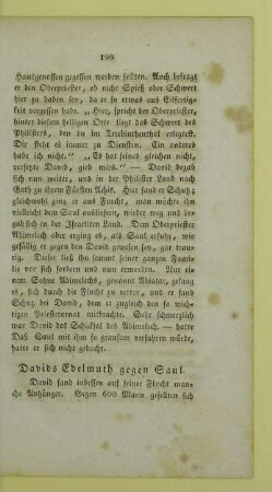 Davids Edelmuth gegen Saul