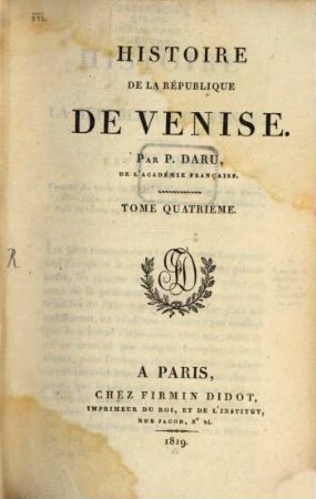 Histoire de la république de Venise, 4
