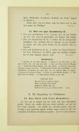 II. Die Umgebung des Wohnortes