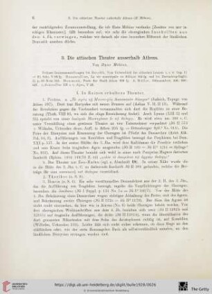 3. Die attischen Theater ausserhalb Athens
