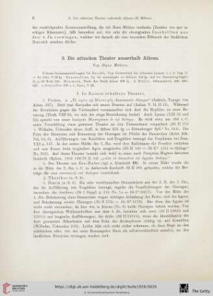 3. Die attischen Theater ausserhalb Athens
