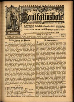 Ausgabe vom Sonntag, den 27. Juni 1897.