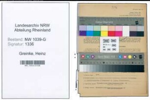 Entnazifizierung Heinz Greinke , geb. 20.06.1917 (Kriminalbeamter)