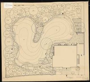 Garten Henke, Essen: Pflanzplan 1:50