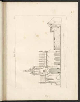 Taf. XIX, Kloster Bebenhausen, Cisterzienser-Abtei (Längendurchschnitt)