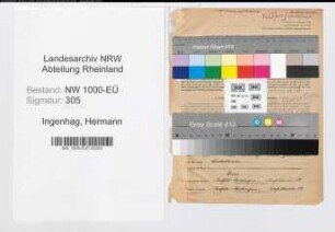 Entnazifizierung Hermann Ingenhag, geb. 18.08.1895 (Kaufm.Angest.)